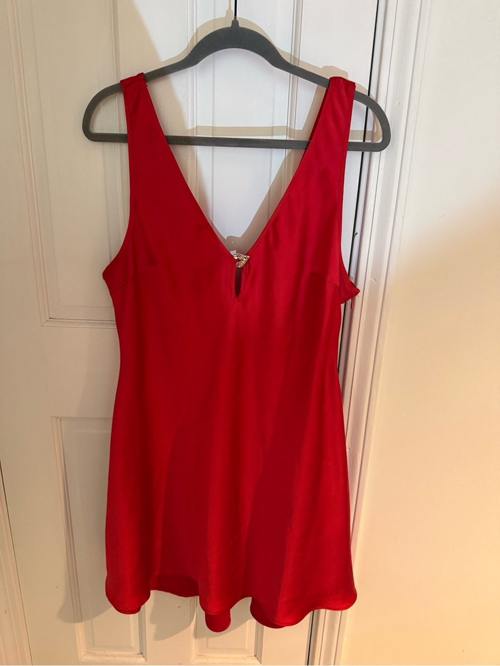 Zara Red Mini Dress with Heart Accent